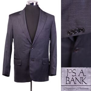 Jos A Bank Signature Platinum Italy Made Micro Check 2 button Wool Jacket  40r